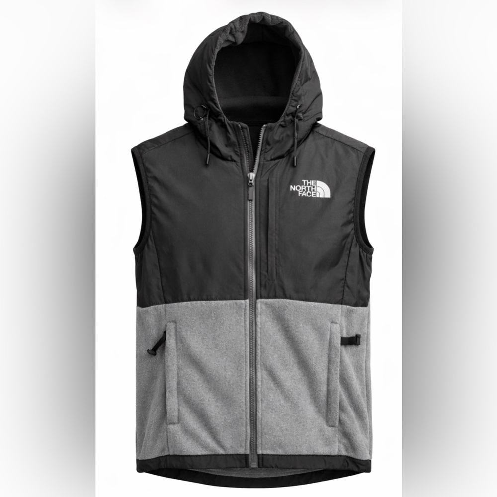Girl’s The North Face Polartec Hooded Vest NWT Size XL (Black/Gray)